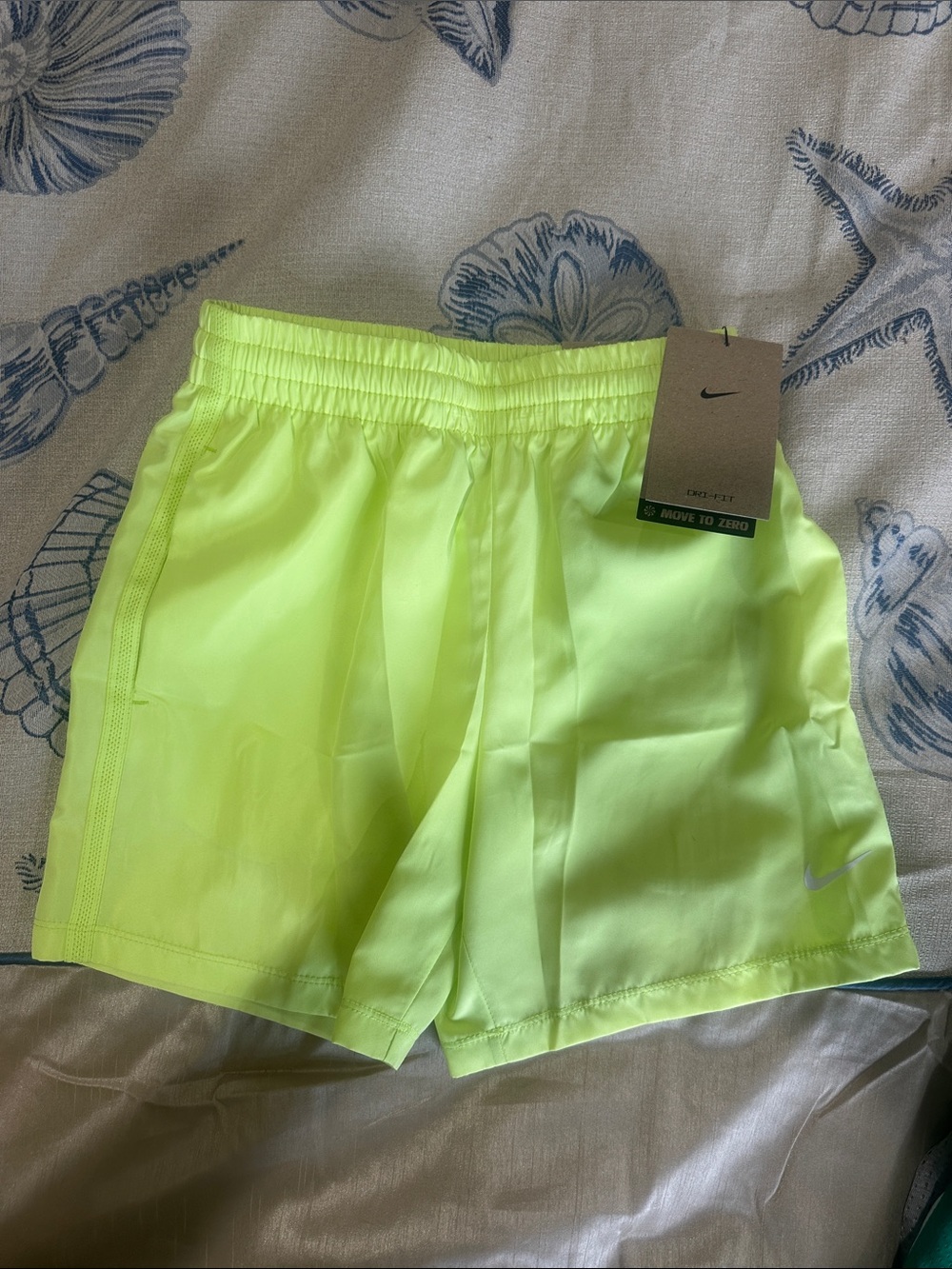 Nike Kids Neon Yellow Athletic Shorts